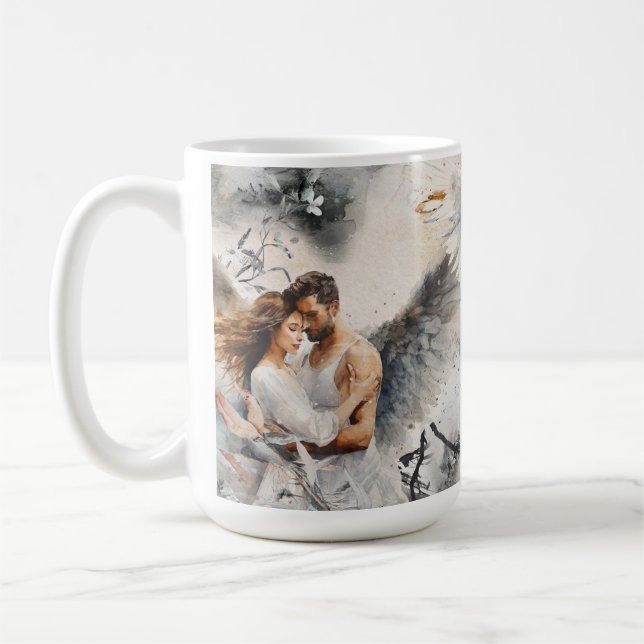 November Rain Watercolor Coffee Mug (Left)