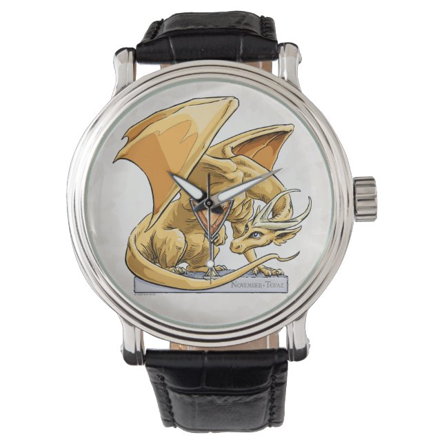 November’s Birthstone Dragon: Topaz Watch (Front)