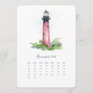 November Stand Alone Calendar Lighthouse Menu