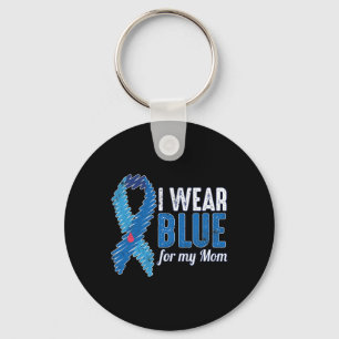 November T1d Awareness Ribbon Blue For Mum Diabete Key Ring