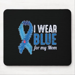November T1d Awareness Ribbon Blue For Mum Diabete Mouse Mat