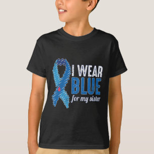 November T1d Awareness Ribbon Blue For Sister Diab T-Shirt