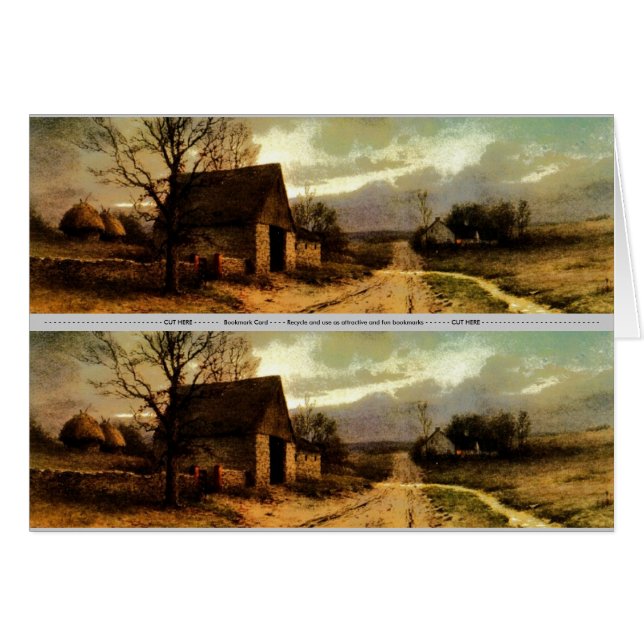 November Twilight  (1912) Barn and Fields Bookmark (Front Horizontal)