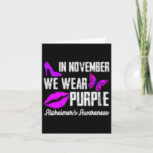 November We Wear Purple Alzheimerheimer´s Awarenes Card
