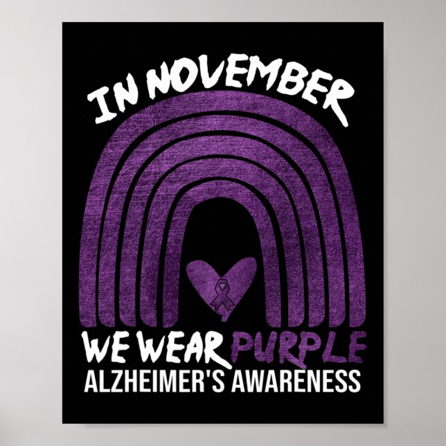 November We Wear Purple Alzheimerheimer's Awarenes Poster (Front)