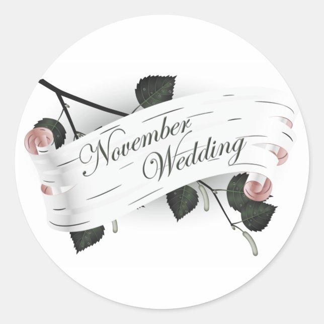 November Wedding Seal : leaves of the season : (Front)