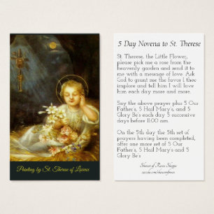 Novena Holy Card of St. Therese Painting