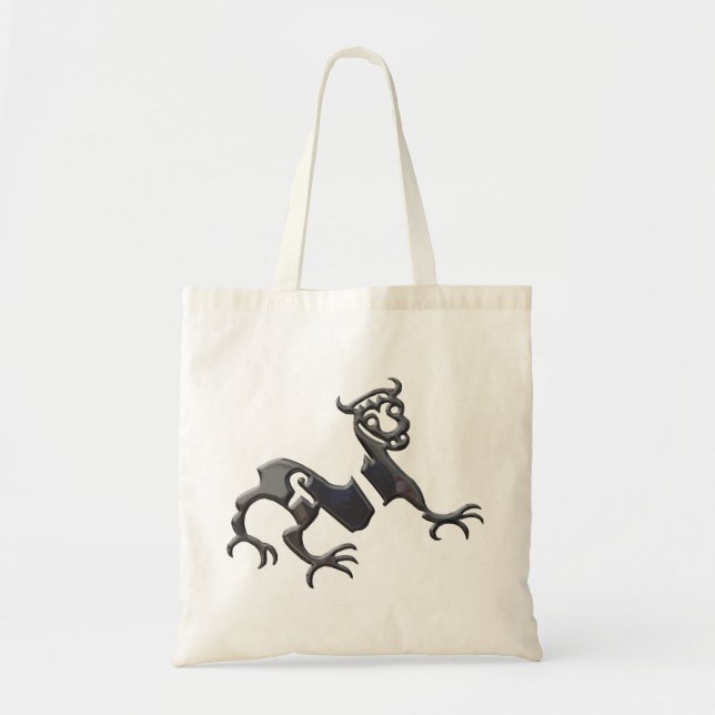 Novgorod Dragon black chrome Tote Bag (Front)