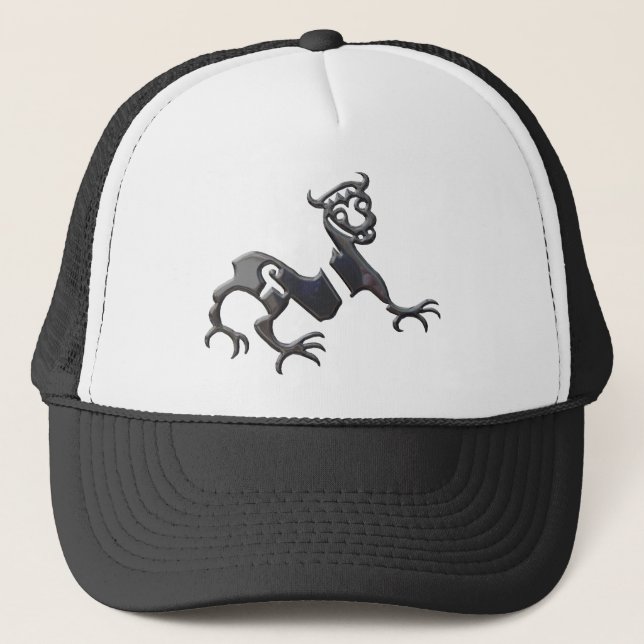Novgorod Dragon black chrome Trucker Hat (Front)