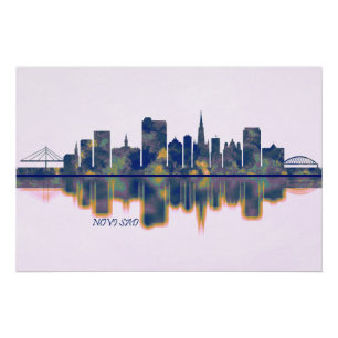 Novi Sad Skyline Poster