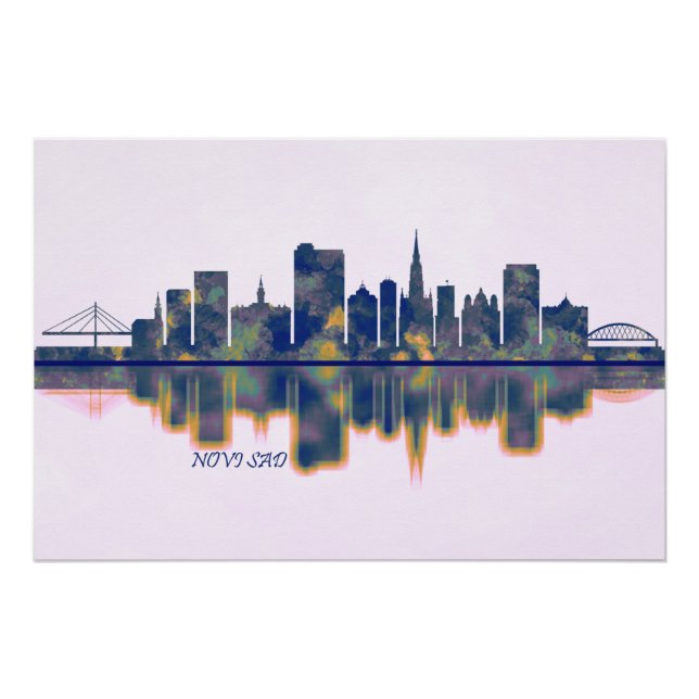 Novi Sad Skyline Poster (Front)