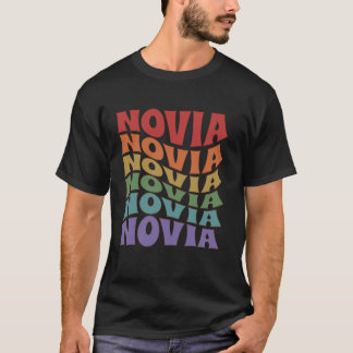 Novia Bride Spanish Latina Bachelorette Party Groo T-Shirt