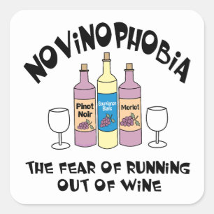 Novinophobia Bottles Square Sticker