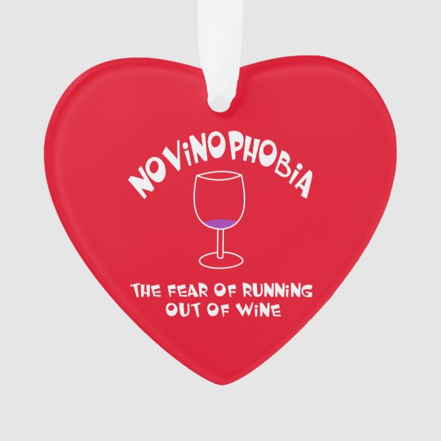Novinophobia Empty Glass Ornament (Front)