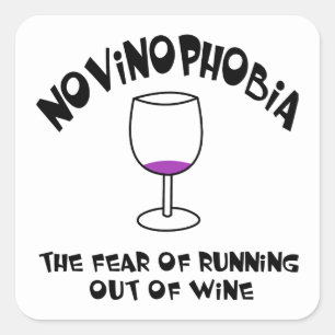 Novinophobia Empty Glass Square Sticker