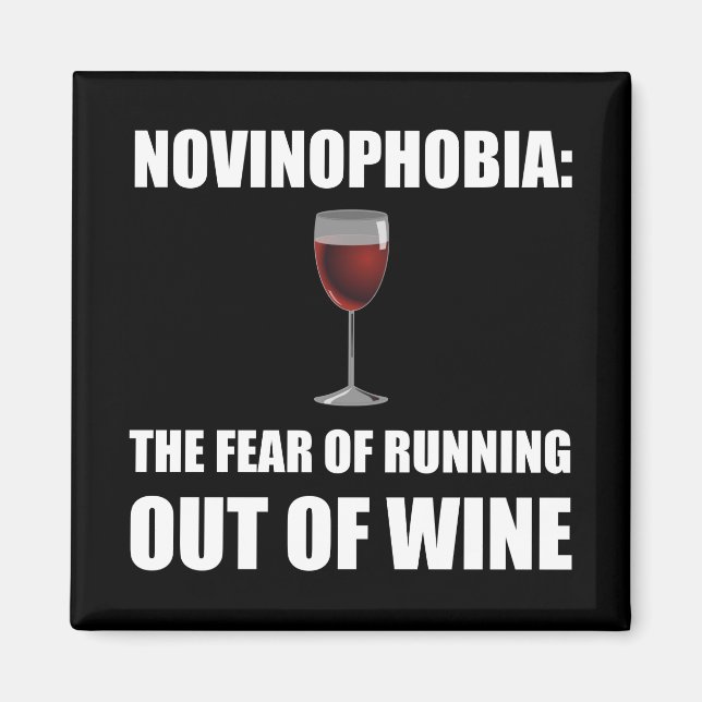 Novinophobia Wine Magnet (Front)