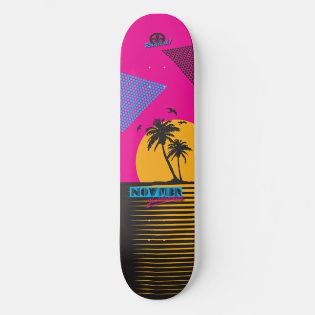 Novmbr Sunset Skateboard (Front)