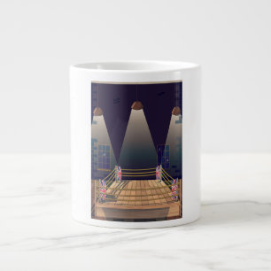 Novosibirsk Siberia soviet union flight poster Large Coffee Mug