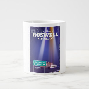 Novosibirsk Siberia soviet union flight poster Large Coffee Mug