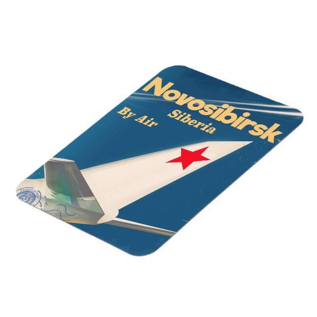 Novosibirsk Siberia soviet union flight poster Magnet (Left Side)