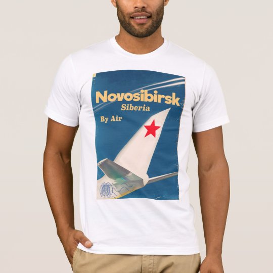 Novosibirsk Siberia soviet union flight poster T-Shirt