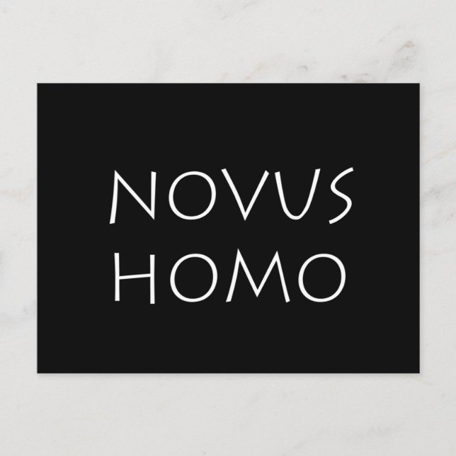 Novus homo postcard (Front)