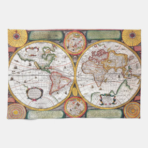 Novvelle Et Exacte ~ De La Terra Universelle Tea Towel