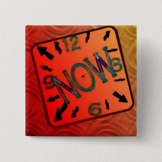 Now 15 Cm Square Badge (Front)