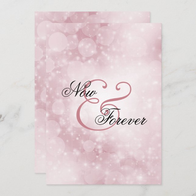 Now and Forever Dusty Rose Wedding Invitation (Front/Back)