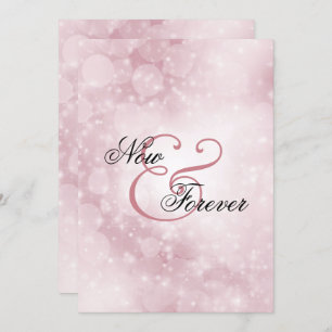 Now and Forever Dusty Rose Wedding Invitation