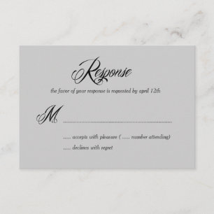 Now and Forever RSVP /Wedding Response Cards