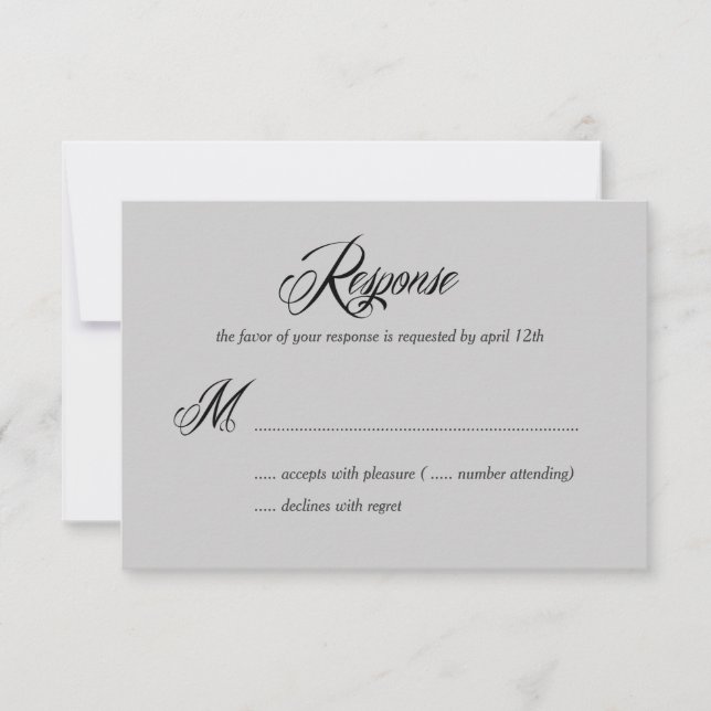 Now and Forever RSVP /Wedding Response Cards (Front)