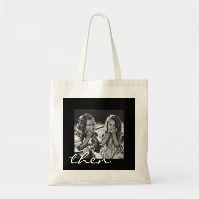 Now and Then Mothers Day Photo Tote Bag (Front)