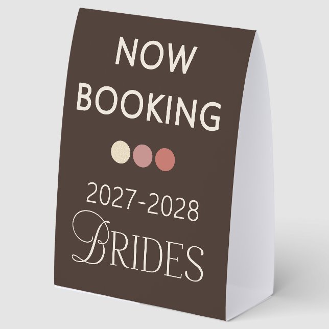 Now Booking Brides Makeup Vendor Booth Sign (Front)