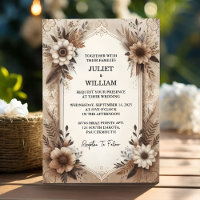 Now Brown Fall Wood Paperie Recycled Paper Wedding