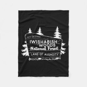 Now Entering I Wishabish Woods National Forest Lan Fleece Blanket