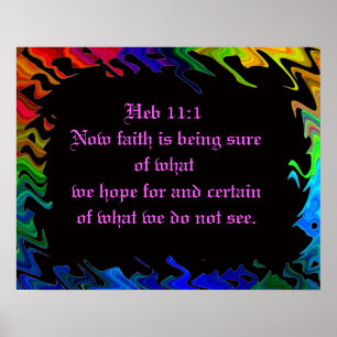 Now faith is being sure poster