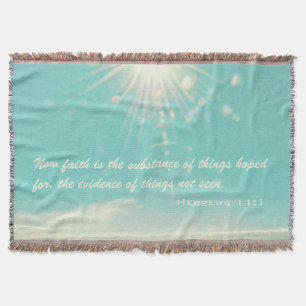 Now faith is the substance throw blanket