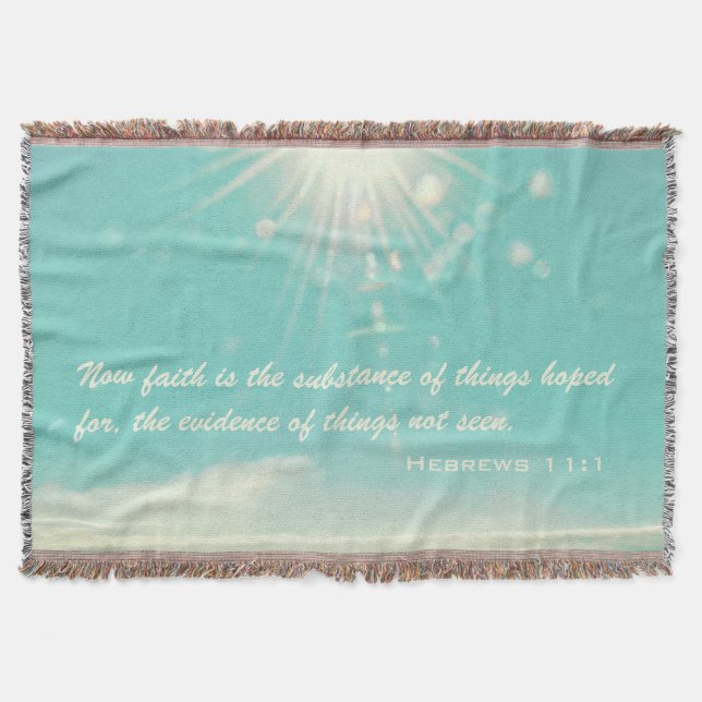 Now faith is the substance throw blanket (Front)