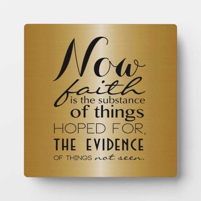 Now Faith Scripture Plaque (Front)
