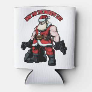 Now For The Naughty List, Funny Santa Xmas Gift Can Cooler