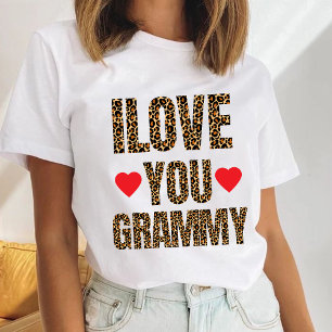 now grandma 'ILOVE YOU GRAMMY' nana nanny mimi Tri-Blend Shirt