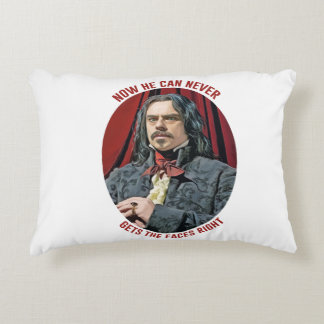 Now He Can Never Get the Faces Right Pillow" Decorative Cushion