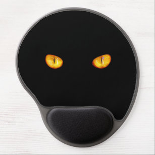 Now He Sees you Black Cat Gel Mouse Mat