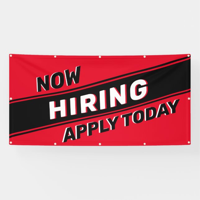 Now Hiring Apply Today Large Help Wanted  Banner (Horizontal)