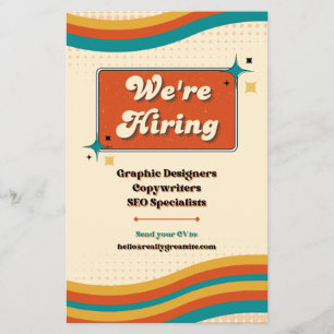Now Hiring Flyer