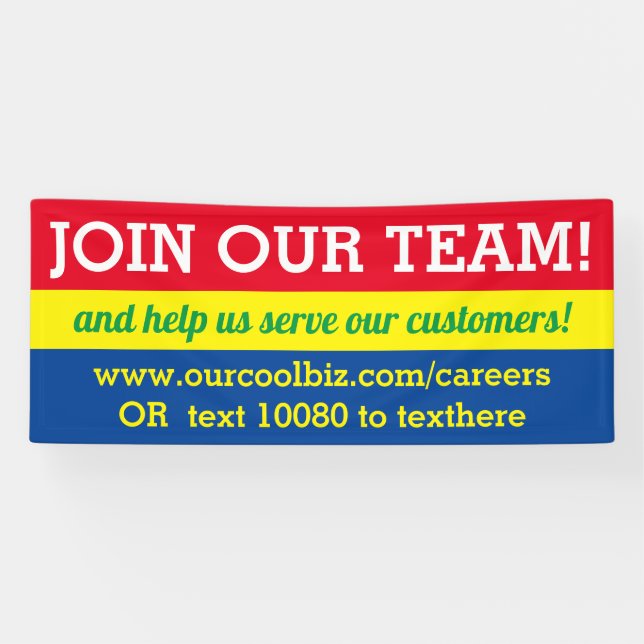 Now hiring help wanted join our team employee bann banner (Horizontal)