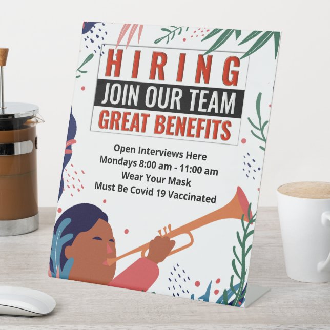 Now Hiring Join Our Team Jobs Pedestal Sign (In SItu)