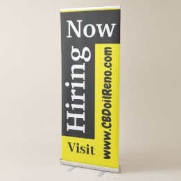 Now Hiring Retractable Banner