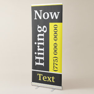 Now Hiring Retractable Banner